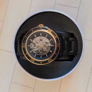 Relic ZR12181 Wristwatch - black and and gold, visible movement